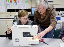Dieterich students learn to sew